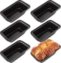 QTLCOHD 6 Pack 6" x 3" Bread Loaf Pans, Non stick Carbon Steel Bread Pans for Baking Homemade Bread