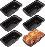 QTLCOHD 6 Pack 6" x 3" Bread Loaf Pans, Non stick Carbon Steel Bread Pans for Baking Homemade Bread