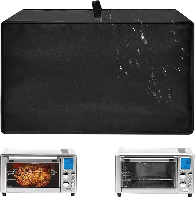 Heavy Duty Air Fryer Oven Dust Cover for Emeril Lagasse Everyday 360 Deluxe/XL,14.97"Dx19.31"Wx10.64"H, 600D Heat-Resistant Nylon w/Aluminum Foil, Waterproof Dustproof Toaster Oven Protector