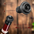 Honoson 100 Pieces Wine Stopper Resealable Pump Vacuum Silicone Saver Practical for Kitchen Supplies Bottle Tools (Black)