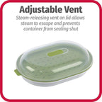 GoodCook Everyday Microwave Food Steamer – Vegetable & Fish Cooker, Preserves Vitamins & Nutrients, Quick Dinner & Meals, Adjustable Steam Release Vent
