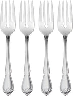 Oneida Silverware Set, True Rose Everyday Salad Forks 4-Piece Flatware Set, Service For 4, 18/0 Stainless Steel, Mirror Finish, Dishwasher Safe, Home & Kitchen Utensils, Salad Fork (Silver, 4 Pieces)