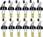 Measure Pourer Drinks Wine Cocktail Beverages Dispenser,Automatic Measured Bottle Pourer Spout,Quick Shot Spirit,Ideal Cocktail Home Bar Tools 1oz/30ml Yellow 12 Pack