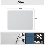 Ecotrim - Dish Drying Mat for Kitchen Counter | Coffee Bar Mat for Countertops | Heat Resistant Drainer Mat with Non-slip Rubber Backed | Hide Stain Kitchen Absorbent Draining Mat | Light Grey 16"x24"
