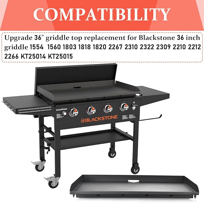 Pre-seasoned 36" Griddle Plate for Blackstone 2267 2310 2322 2309 Iron Forged 36” Omnivore Griddle, Upgraded Replacement Griddle Top for 36 Inch 1554 1560 1803 1818 1820 2210 2212 2266 KT25014 KT25015