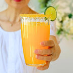 Kate Aspen Clear Ribbed Acrylic Glasses Drinkware Set of 8, 21 oz, Plastic Tumblers, Tumblers & Water Glasses, BPA-Free Plastic Cups Reusable for Cocktails,Pool Parties & Outdoor Entertaining