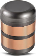2.5" Manual Spice Grinder, Aluminum Alloy Seasoning Mill for Dry Kitchen Spices, Compact Handheld Grinder, Small Portable Kitchen Tool (Gold)