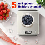 Food Kitchen Scale High-Precision Digital Scale Accurate Weighing for Baking & Cooking Enthusiasts(Silvery & Grayish Green)