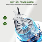 Camic Food Processor, 600W, Shredding and Slicing, French Fries Cutter, Kneading, Meat and Vegetable Chopping, Ice Crushing, 6 Presets, Easy to Operate and Clean for Home Use (Standard Version)