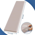 KitchenClouds Kitchen Mat Cushioned Anti Fatigue Kitchen Rug 0.8inch Water Resistant Non Slip Kitchen Rugs and Mats Standing Desk Mat Comfort Floor Mats for Kitchen Sink Office (17.3"x60",Khaki)