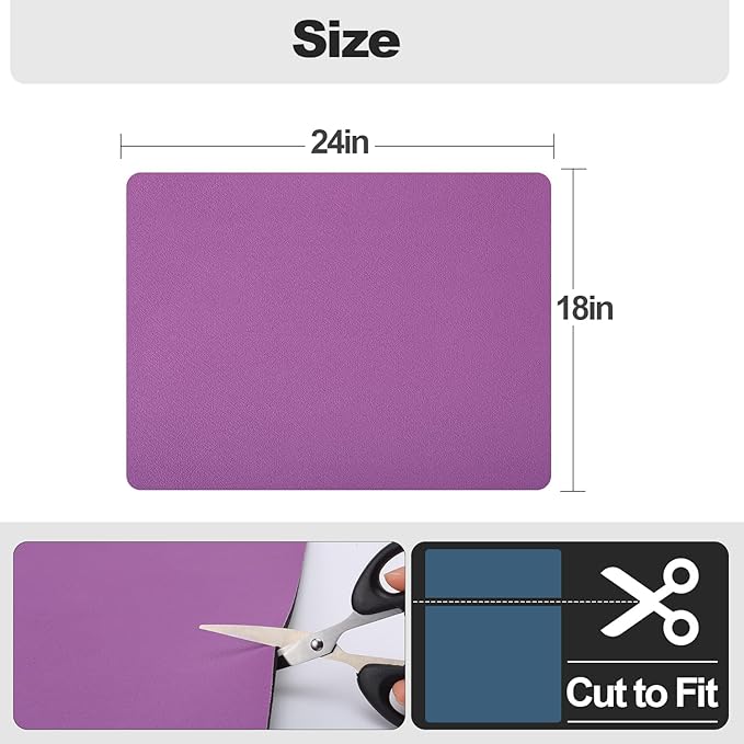 Ecotrim - Dish Drying Mat for Kitchen Counter | Coffee Bar Mat for Countertops | Heat Resistant Drainer Mat with Non-slip Rubber Backed | Hide Stain Kitchen Absorbent Draining Mat | Purple 18"x24"