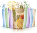 Liacere Color Plastic Drinking Glasses - (Set of 12) 18oz Color Plastic Glasses Colors Reusable，Kitchen Water Glasses Cup, Bar Tumbler Glassware Set for Beer, Juice, Cocktail, Whiskey, Milk