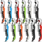 12 Pieces wine key wine opener Stainless wine bottle opener Fold Serrated Foil Cutter wine keys for bartenders for Family, Company Party,Bars,Restaurants(6 Color)