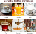 Wooden Coffee Stirrers, Thick Birch 5.5 Inches 1000PCS Disposable Coffee Stirrers Stir Sticks for Coffee & Cocktails, Natural Birch Biodegradabl Food Grade Stir Sticks for Coffee Bar