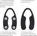 OHMAXHO 4 Pack Wine Foil Cutter for Wine Bottles, 4 Stainless Blades Wine Bottle Foil Cutter Tool, Effortless Wine Seal Cutter Foil Remover, Black Wine Opener Accessory for Wine Lovers