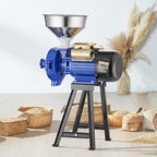 VEVOR Electric Grain Mill Grinder, 3000W Spice Grinders, Commercial Corn Mill with Funnel, Thickness Adjustable Powder Machine, Heavy Duty Feed Flour Cereal Mill Wheat Grinders, Dry Grinder