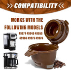 Single Serving Ground Coffee Brew Filter/Holder Basket for Hamilton beach flexbrew replacement parts 49957 49974 49976 49979 49957 49954 49947 49940 49950 49966 49968 Reusable coffee filter Brown (2)