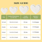 8 Inch Silicone Heart Shaped Cake Pans Small Heart Cake Pan Set Nonstick Silicone Heart Molds for Baking (2 Pcs, Cream)