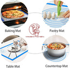 Non Stick Silicone Pastry Mat, Silicone Macaron Baking Mat for Making Pizza Cookie Bread,Pie Crust Oven Liner, Mat Non-Slip Fondant Mat Extra Large 32" x 24"