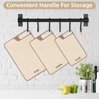 4 Piece Plastic Cutting Board Set for Kitchen Dishwasher Safe,Food Safety, Non-Slip Design, Ideal for Meat and Vegetable Prep