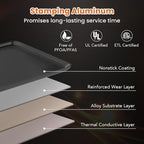 LDAILY Extra Large Nonstick Electric Griddle, Teppanyaki Grill BBQ W/ 4 Adjustable Temperature, Even Heating & Handles, Long Table Top Pancake Griddle Grill for Indoor & Outdoor Party, Camping（27’’）