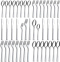 Silverware Set, Hunnycook 40-piece Silverware Set for 8, Stainless Steel Flatware Set, Include Fork Knife Spoon Set, Mirror Polished, Dishwasher Safe, Cutlery Set for Home Kitchen Restaurant Hotel