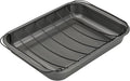 GoodCook Everyday Roast Pan with Rack Rectangular Nonstick Construction Large Capacity Metal Utensil-Safe, 15 x 11-Inch, Gray