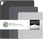 WK Flexible Plastic Cutting Boards for Kitchen, 6 Pieces Cutting Board Mats, Thin Cutting Board Sheets, Dishwasher Safe, BPA Free, Multi Sizes Set of 6