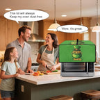 Clover Top Hat Gold Lucky Coin Print Toaster Oven Cover for St. Patrick's Day Decor, Microwave Cover for Kitchen Countertop Appliance Dust Protector Decorative Oven Accessories, Green, M