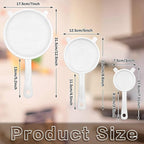 3 Pcs Plastic Nylon Mesh Strainer Colander with Handle Double Ear Fine Food Mesh Strainer Flour Sifter for Baking Kitchen Colander Sifter Kefir Tea Juice Pasta(3 Inch, 5 Inch, 7 Inch)