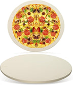 15" Round Pizza Stone for Grill Oven, Heavy Duty Cordierite Baking Stone Cooking Pan, Durable Large Pizza Grilling Stone, Ideal for Grilling Baking Several Sizes of Pizzas