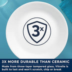 Corelle Dinnerware Set (12pc Set, Country Cottage)-Dinner Set for 4 4 x: Dinner Plates, Side Plates & Bowls 3 X More Durable, Half The Space & Weight of Ceramic up to 80% Recycled Glass, 1146844