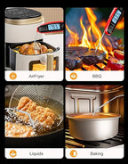Instant Read Meat Thermometer Digital with Dual Probe, Food Thermometer for Cooking & Grilling, Large Backlit & Calibration, for Kitchen/Oven/Grill/Smoker/BBQ/Candy/Oil/Fry, Gifts for Men & Dad