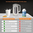 10 in 1 Nut Milk Maker Machine, 42oz IMD Screen Almond Milk Maker, Soy Milk Maker with Self-Cleaning, Delay Start, Keep Warm, Boil Water, Automatic Plant-Based Milk Blender for Soybean, Oat, Coconut