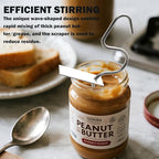 Peanut Butter Stirrer,Mixer Tool, Multipurpose Stainless Steel Nut Butter Manual Churner Gadgets,Nut Butter Stirrer Tool For Mixing Various Butter,Peanut,Almond For Kitchen,Dishwasher Safe(4 Pcs)