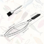 Fish Grill Basket for Grilling, Stainless Steel Basket, Non-Stick Fish Rack for Grilling with Adjustable Lock Removable Handle, Ideal for BBQ, Camping, Charcoal and Gas Grills
