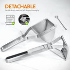 Potato Ricer, Sopito Stainless Steel Potato Masher for Commercial and Home Use, Black