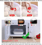 Microwave Steamer with Lid and Tray, Vegetables Steamer for Microwave Bowl, Microwavable Cookware Supplies (1 - Layer)