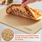 Arcedo Pizza Stone for Grill 20 x 13.5 Inch, Rectangular Large Baking Stone for Bread Thermal Shock Resistant BBQ Grilling Pizza Pan Cordierite Oven Cooking Pan With PE Scraper