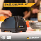 Work Sharp Electric Kitchen Knife Sharpener - Get knives ready for cookouts and BBQ's- Fits in Kitchen Drawer, Sharpens every time, fast & easy
