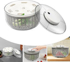 Electric Salad Spinner, 6L Large Lettuce Spinner & Vegetable Dryer, Rechargeable Fruit Washer with Colander Bowl, One-Touch Automatic Fast Drying for Kitchen