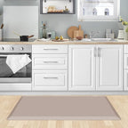 KitchenClouds Kitchen Mat Cushioned Anti Fatigue Rug 20"x39" Water Resistant, Non Slip, Standing and Comfort Desk/Floor Mats for House Sink Office (Khaki)