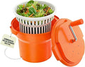 Commercial Salad Spinner - 6 Gallon Salad Dryer with Silicone Anti-slip Mat & Draining Hose, 24Qt Manual Spinner for up to 7 Heads of Lettuce, Large for Catering
