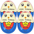 Lasubst Egg Timer for Boiling Eggs that Changes Color When Done, Tricolor, Pack of 4