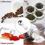 18/8 Stainless Steel Coffee Measuring Spoon 2 Tablespoon Coffee Scoop Short Handle Measuring Spoon for Ground Coffee Tea Sugar Flour Exact Measuring Spoons (30ml)