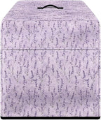 Purple Lavender Flower Print Meat Slicer Cover with Organizer Pocket, Fit for Elite for Standard Meat Slicer, Dust-proof Slicer Machine for Home Food Slicer, 16x13x13 Inch (Only Cover)