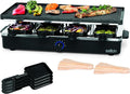 Salton Raclette Indoor Electric Party Grill & Raclette, 8 Person, Black