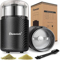 Hermolante 150W Electric Herb and Spice Grinder, 60g (2.1oz), 304 Stainless Steel Cup and Blade, Lid-Activated Safety Press-Top, Compact, Cleaning Brush Included, for Coffee Beans, Nuts, Seeds
