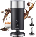 Electric Milk Frother and Steamer, 8.12oz/240ml 4 in 1 Milk Steamer Frother for Latte Cappuccino, Can Froth Both Hot and Cold Milk, Enjoy Perfect Milk Froth in 2 Min