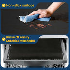 4Pack Oven Liners for Bottom of Electric Gas Oven, Thick Heavy Duty Nonstick Teflon Oven Mat, Heat Resistant Grill Baking Mats Outdoor BPA and PFOA Free Oven Floor Protector Liner